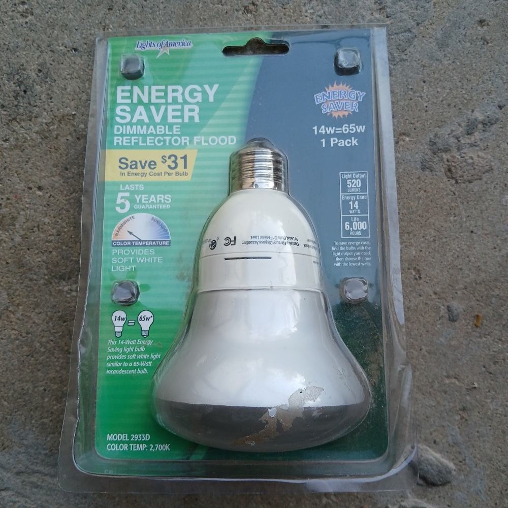 Energy Saver Dimmable Bulb - Silver and White